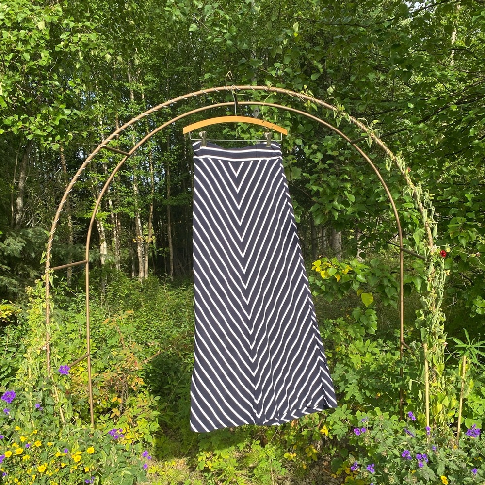 Sz PM,Liz Claiborne blue/white long skirt